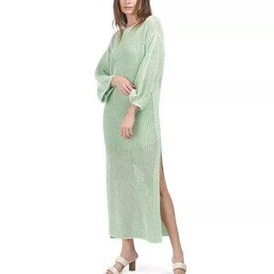 NWT Young Fabulous & Broke Santorini Green Crochet Maxi Dress Beach Size XS